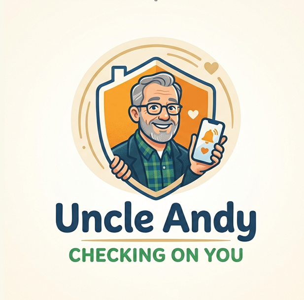 Uncle Andy Checking On You Logo
